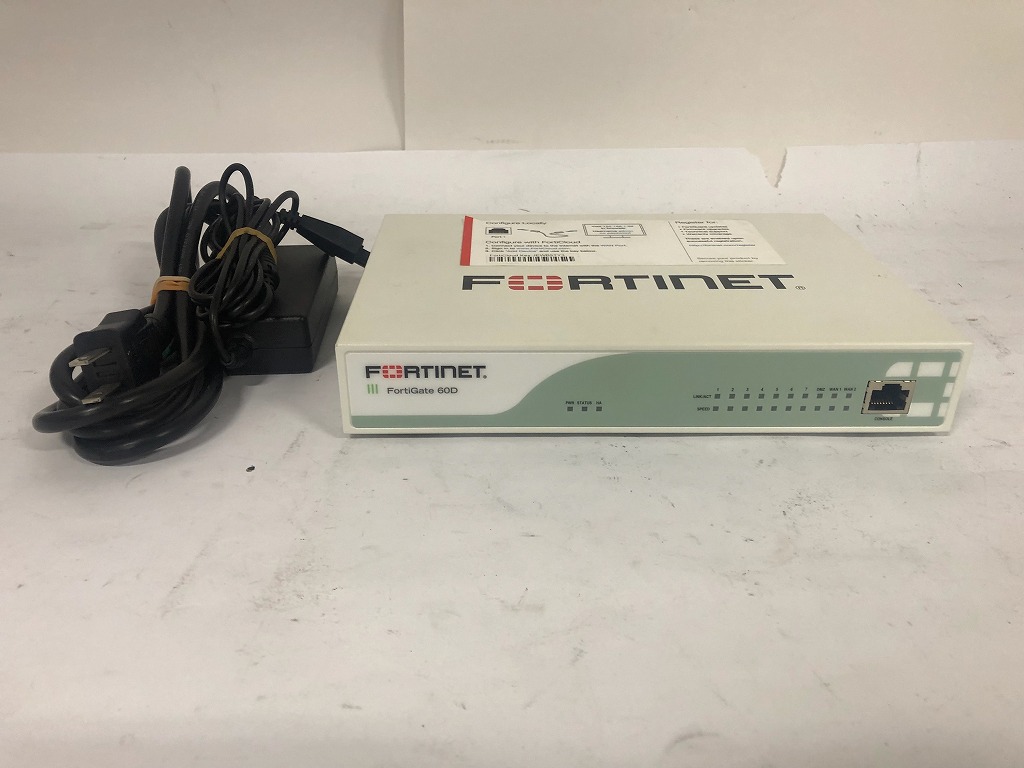 【中古】Fortinet Fortigate 60D 工場出荷初期化済み V5.0　売り切り 格安出品　本体のみ Fortinet Fortigate 60F 工場出荷初期化済み（3） ライセンス